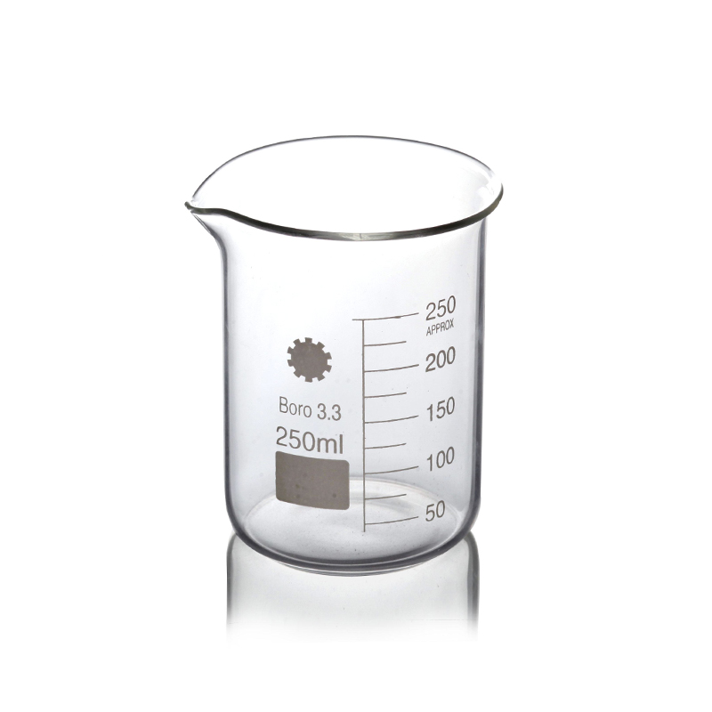 Low Form Beaker Chemistry Laboratory Borosilicate Glass Transparent Beaker Low Form Beaker Chemistry Laboratory Borosilicate Glass Transparent Beaker